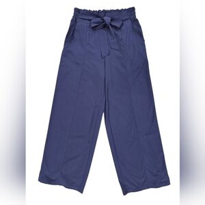 Zella Breeze palazzo pants women's medium blue lightweight wide leg tie front